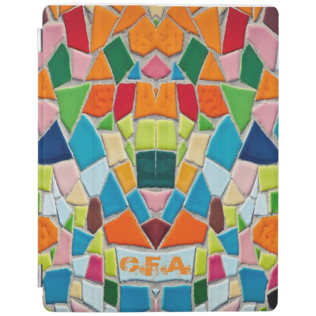 Orange Initials Mosaic iPad Smart Cover (Front)