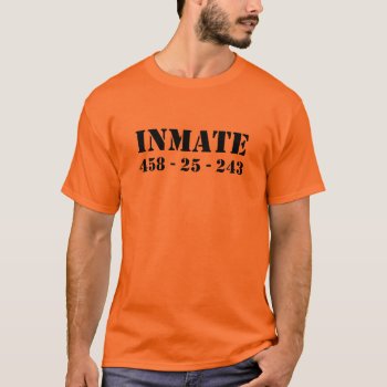 Orange Inmate T-shirt by OniTees at Zazzle