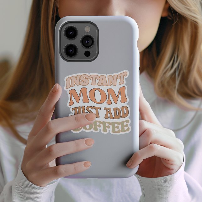 Orange Instant Mom Just Add Coffee Vinyl Sticker (Creator Uploaded)