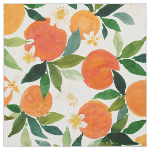 ORANGE INTOXICATION Citrus Pattern Fabric