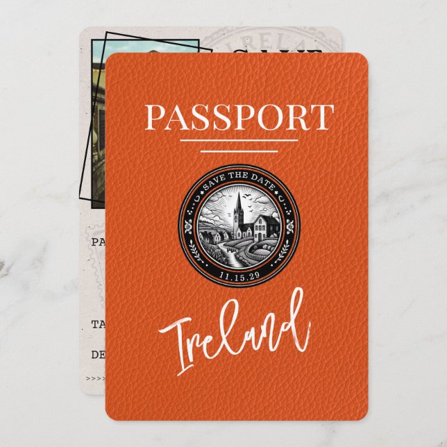 Orange Ireland Passport Save The Date (Front/Back)