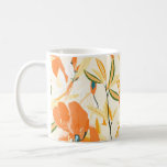 Orange irises: seamless floral pattern coffee mug
