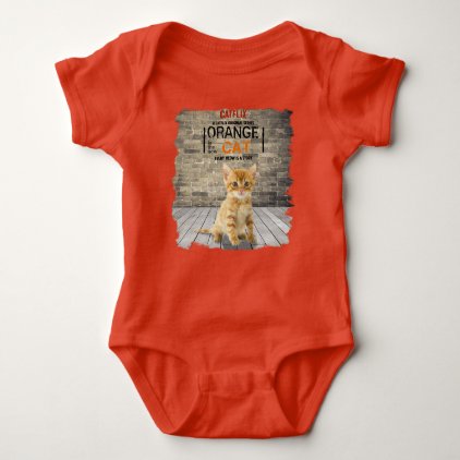 Orange is The New Cat for Babies Baby Bodysuit