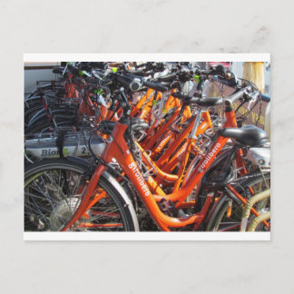 Orange Italian Touring Bicycles Postcard