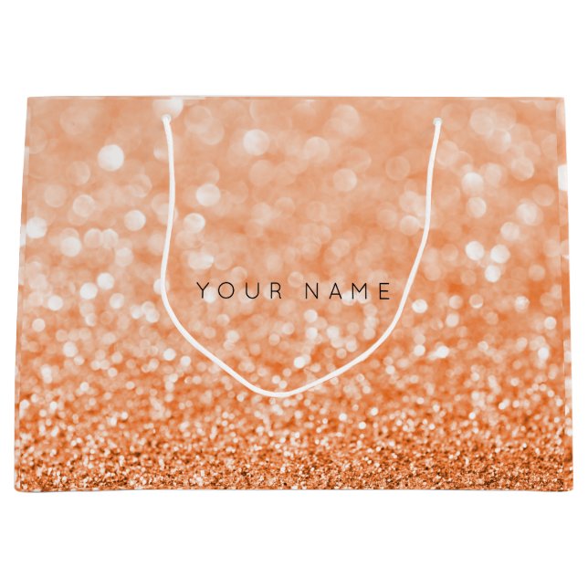 Orange Italy Candy Sun Glitter Favor Gift Bag (Front)