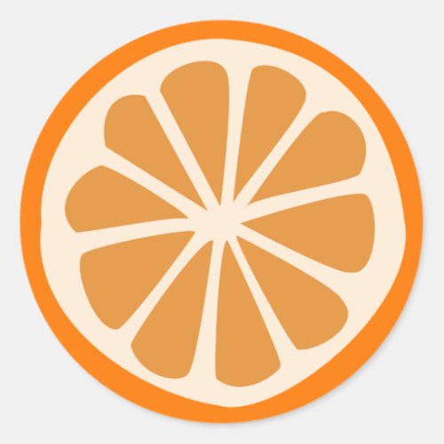 Orange J Classic Round Sticker