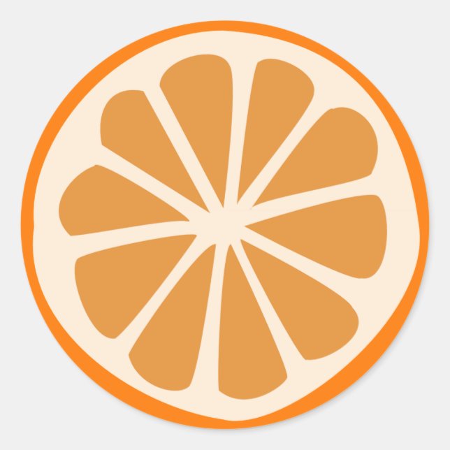 Orange J Classic Round Sticker (Front)
