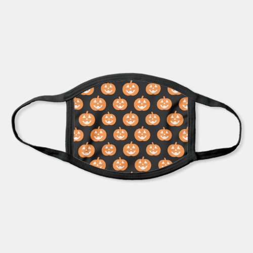 Orange Jack O Lantern Pumpkin Pattern Halloween Face Mask