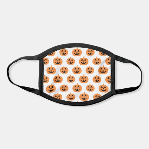 Orange Jack O Lantern Pumpkin Pattern Halloween Face Mask