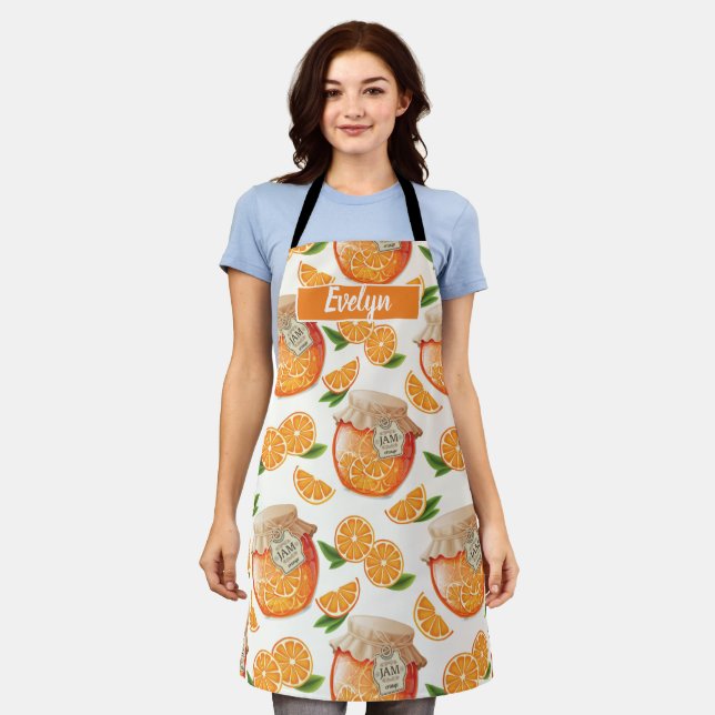 Orange Jam All-Over Print Apron (Worn)