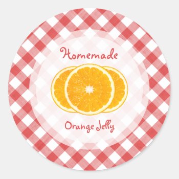 Orange Jam Jelly Classic Round Sticker by BluePlanet at Zazzle