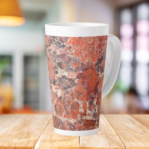 Orange Jasper Stone Pattern Latte Mug