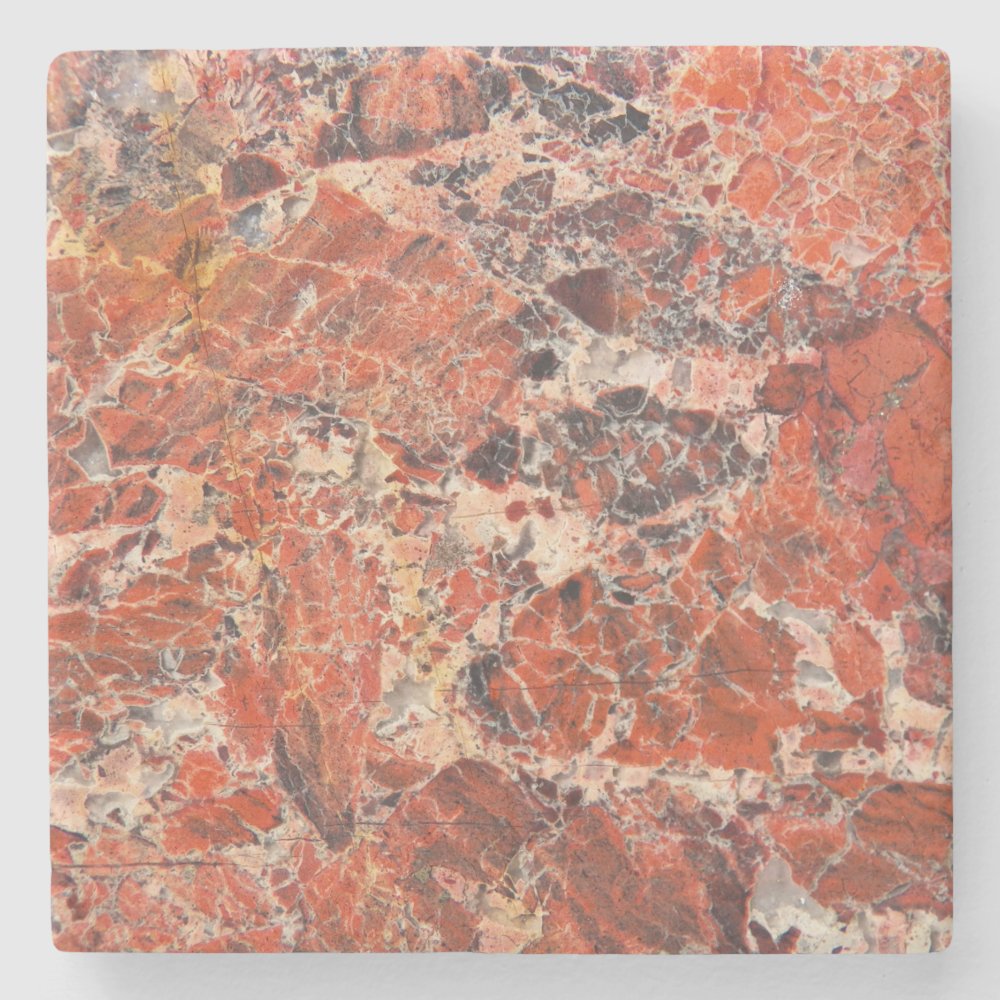 Disover Orange Jasper Stone Pattern Stone Coaster