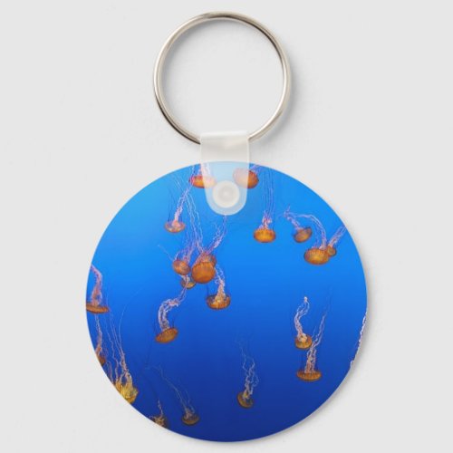 Orange Jellyfish Keychain