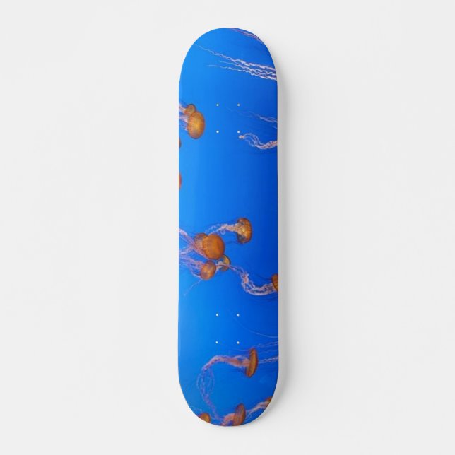 Orange Jellyfish Skateboard Deck (Front)