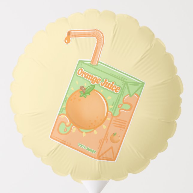 Orange Juice Box  Balloon (Back)
