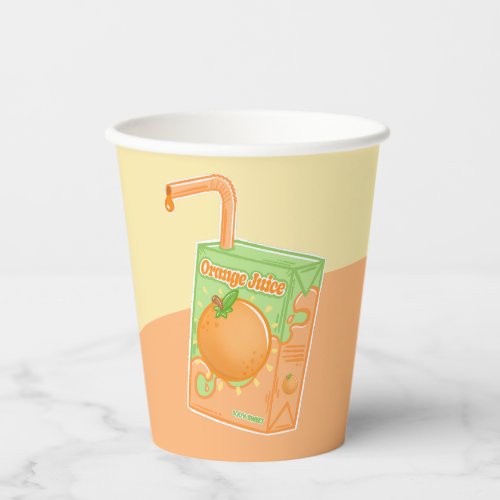 Orange Juice Box Birthday Party Paper Cups