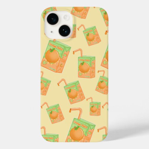 Orange Juice Box Pattern Case_Mate iPhone 14 Case