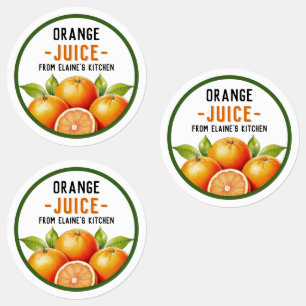Orange juice canning label