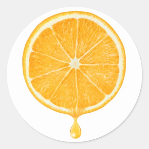 Orange juice classic round sticker
