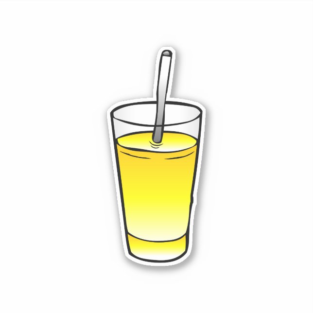 Orange Juice Glass tumbler  Sticker (Front)