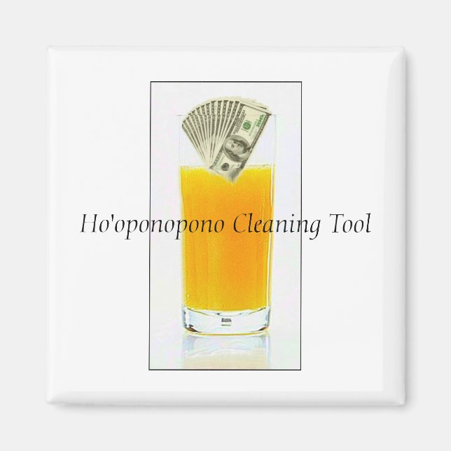 Orange Juice Ho'oponopono Cleaning Tool Magnet (Front)