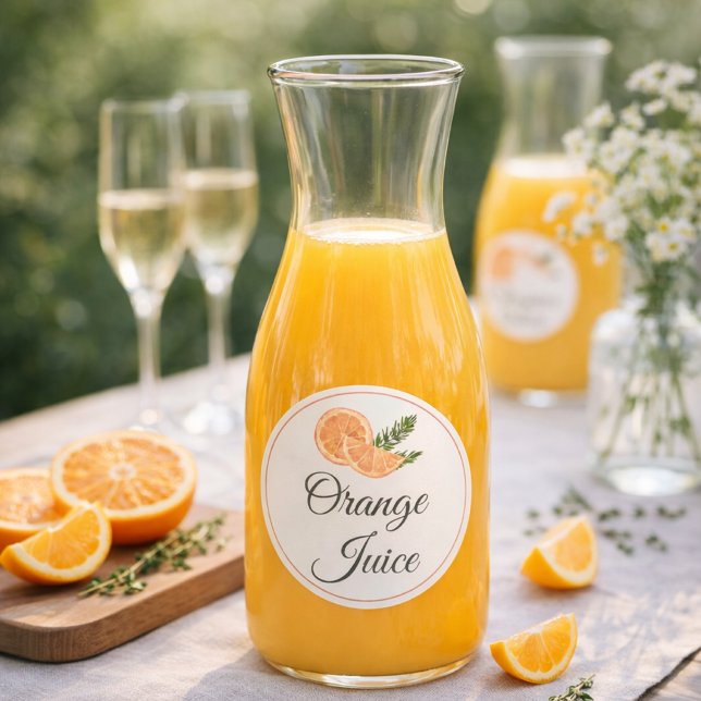 Orange Juice Mimosa Bar Bottle Sticker (Creator Uploaded)