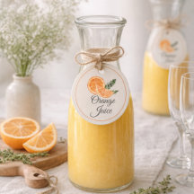 Orange Juice Mimosa Bar Carafe Label