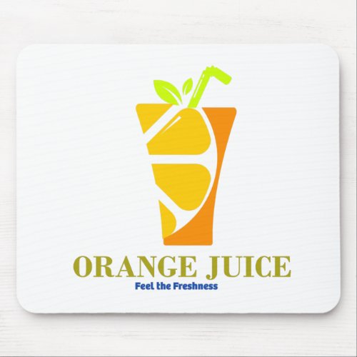 orange juice mouse pad
