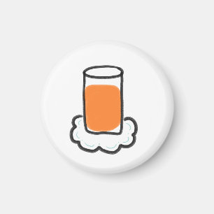 Orange Juice on Cloud Coaster Personalized Gift Magnet