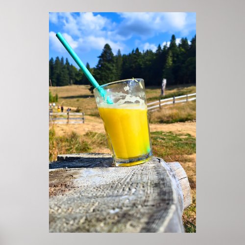 Orange Juice Outdoors – Nature Forest Photography Poster