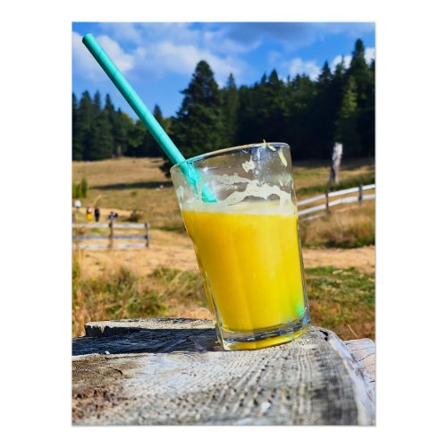 Orange Juice Outdoors – Nature Forest Photography Poster