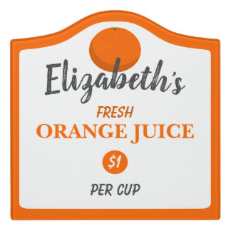 Orange Juice Stand Sign