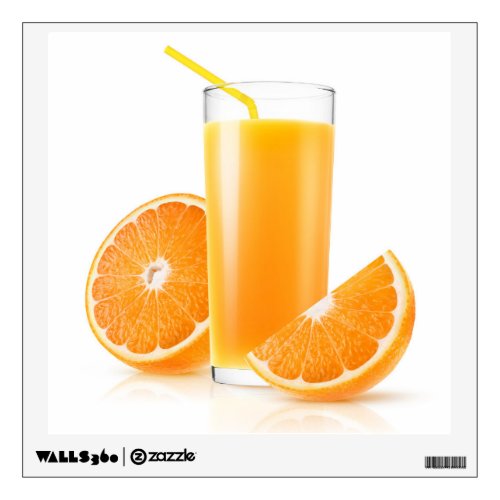 Orange juice wall decal