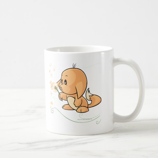 Orange Kacheek wishing on a dandelion Coffee Mug (Right)
