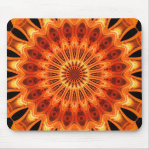 Orange Kaleidoscope 06 Mouse Pad