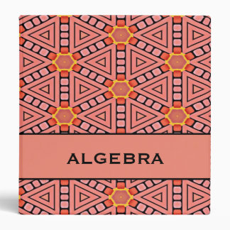 Orange Kaleidoscope Geometric Design 1.5" Binder