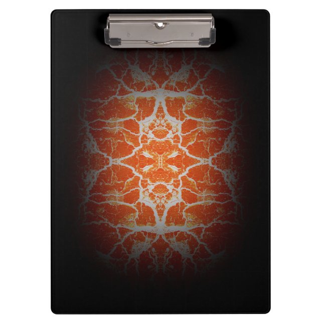 Orange kaleidoscope pattern clipboard (Front)