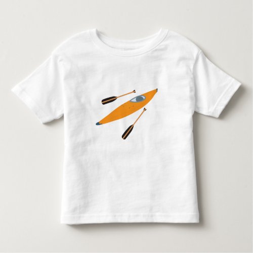 Orange Kayak with Oars Toddler T_shirt