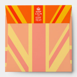 Orange Keep Calm and Your Text on a Union Jack Envelope