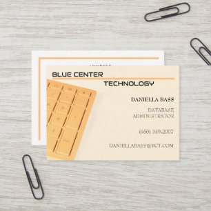 Orange Keyboard Information Technology Business Card
