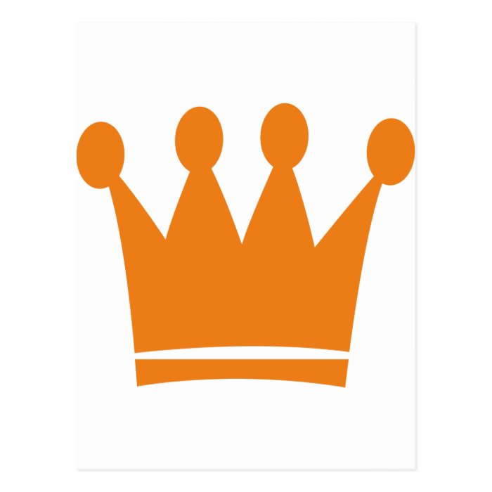 orange king crown post card