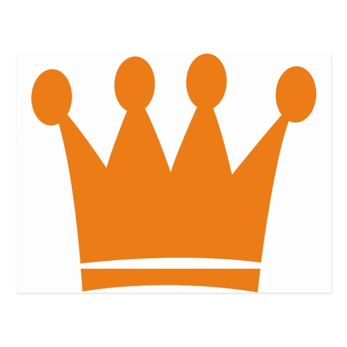 orange king crown postcard