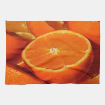 Orange Kitchen Towel 16" X 24" by AbstractCreature at Zazzle
