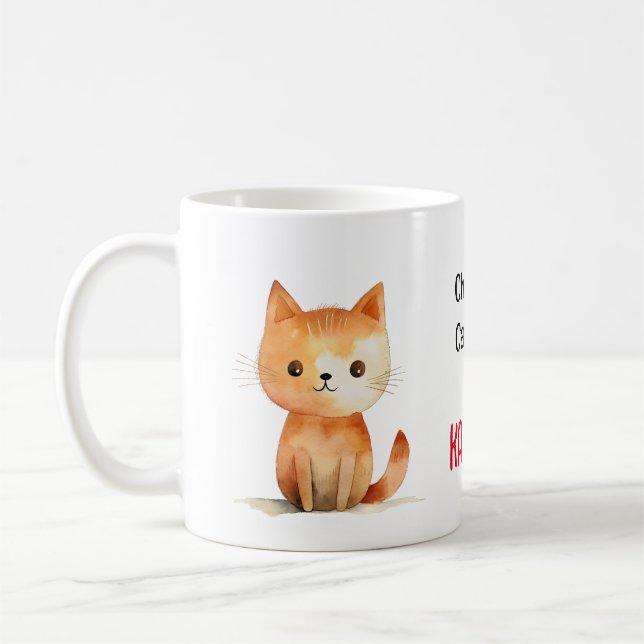 Orange Kitten Childless Cat Lady for Kamala  Coffee Mug (Left)