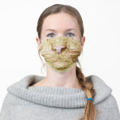 Orange Kitty Adult Cloth Face Mask (Worn)