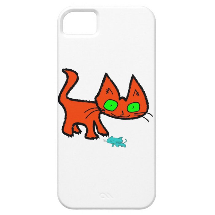 Orange Kitty Cat Playing With A Cat Toy iPhone 5 Cover