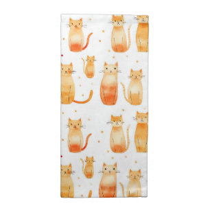 Orange Kitty Cats Cloth Napkin