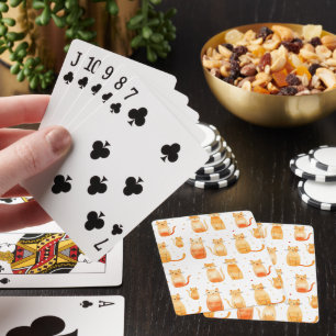 Orange Kitty Cats Poker Cards