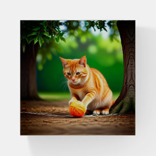 Orange Kitty Paperweight